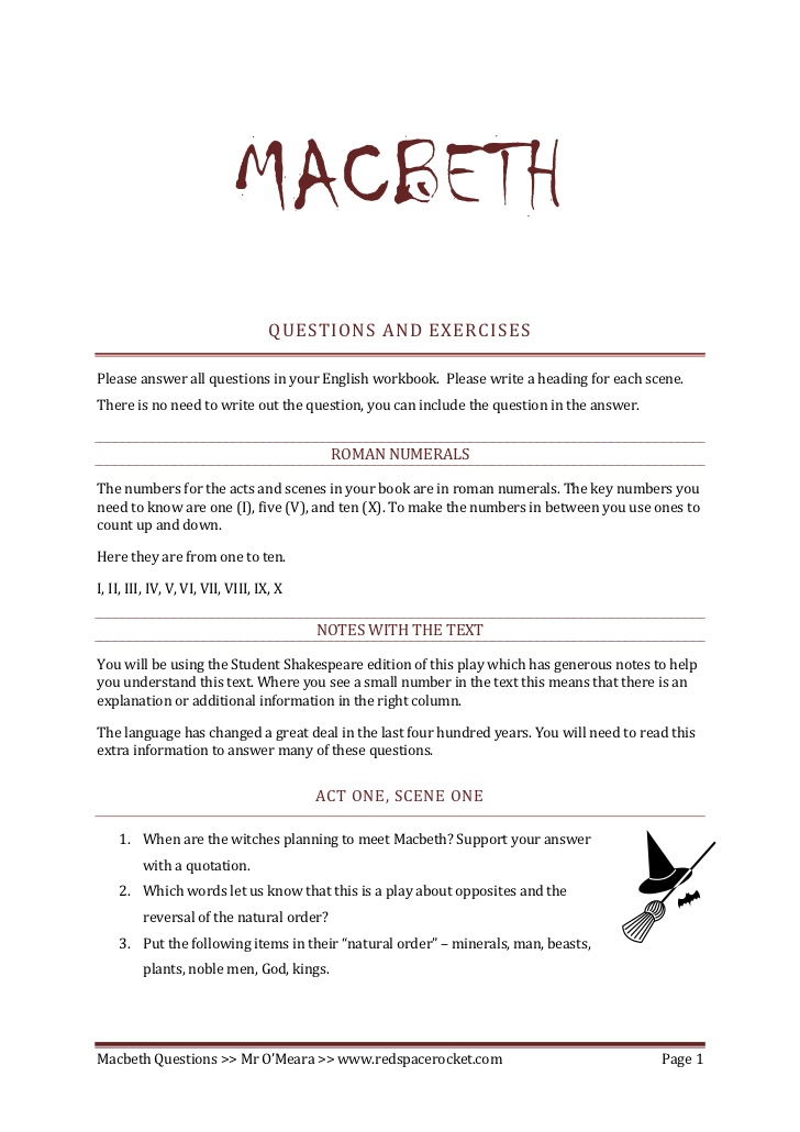 study guide questions and answers for macbeth